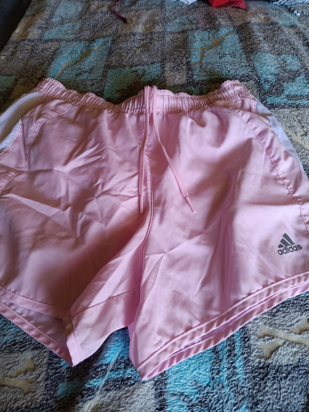 adidas Light Pink Women’s Athletic Shorts with Drawstring